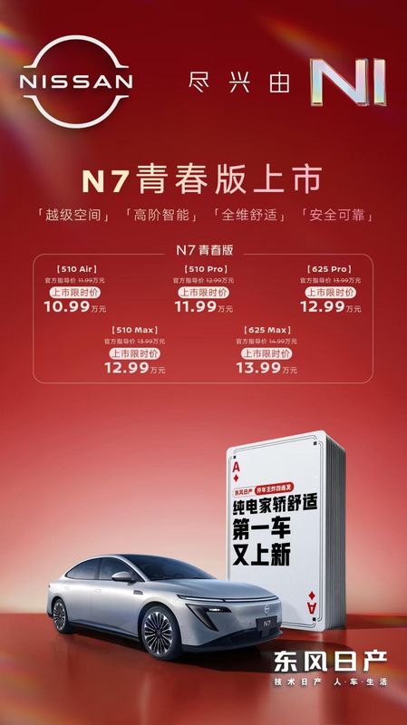 限时价10.99万元起 东风日产N7青春版正式上市_0227223455 新闻