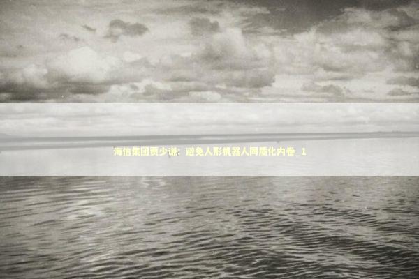 海信集团贾少谦:避免人形机器人同质化内卷_1 海信集团贾少谦:避免人形机器人同质化内卷_1 新闻