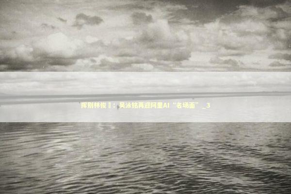 挥别林俊旸:吴泳铭再迎阿里AI“名场面”_3 挥别林俊旸:吴泳铭再迎阿里AI“名场面”_3 新闻