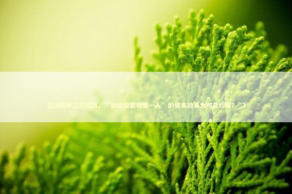 三次跨界三次闪退,“创业板套现第一人”的资本故事为何总烂尾?_2 三次跨界三次闪退,“创业板套现第一人”的资本故事为何总烂尾?_2 新闻