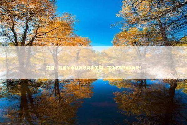 高盛:若霍尔木兹海峡再封五周,布油将破100美元! 高盛:若霍尔木兹海峡再封五周,布油将破100美元! 新闻