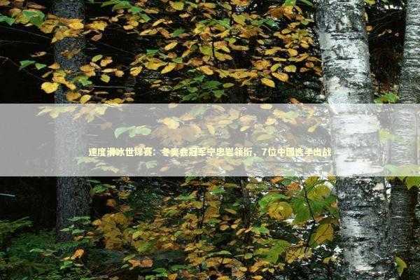 速度滑冰世锦赛：冬奥会冠军宁忠岩领衔，7位中国选手出战 新闻