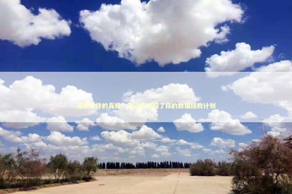 误删文件的真相:别让焦虑毁了你的数据拯救计划 误删文件的真相:别让焦虑毁了你的数据拯救计划 IT技术